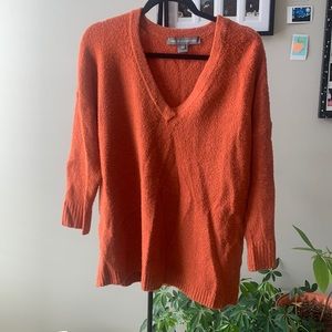 Super cozy oversized orange sweater from French connection